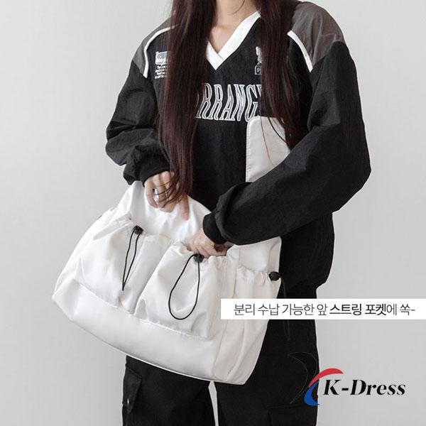 Big Cargo String Pocket Messenger Crossbody Bag (3 Colors)