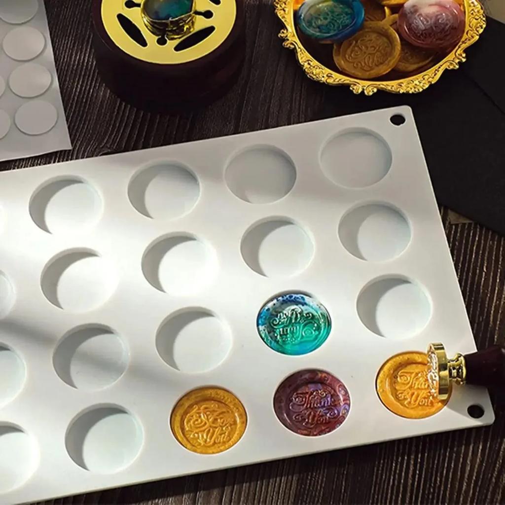 New 24 Cavity Wax Seal Stamp Mold Silicone Pad Mat DIY Craft Wax Sealing Mat Tool Scrapbooking Gift Package Invitation Card