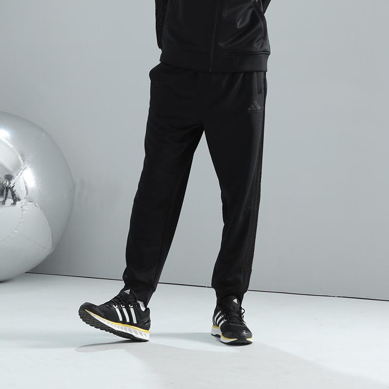 Adidas Vintage Three Stripes Mid-Rise Tapered Strick-Jogginghose Unisex-Jogginghose Schwarz TR30P1T-BB