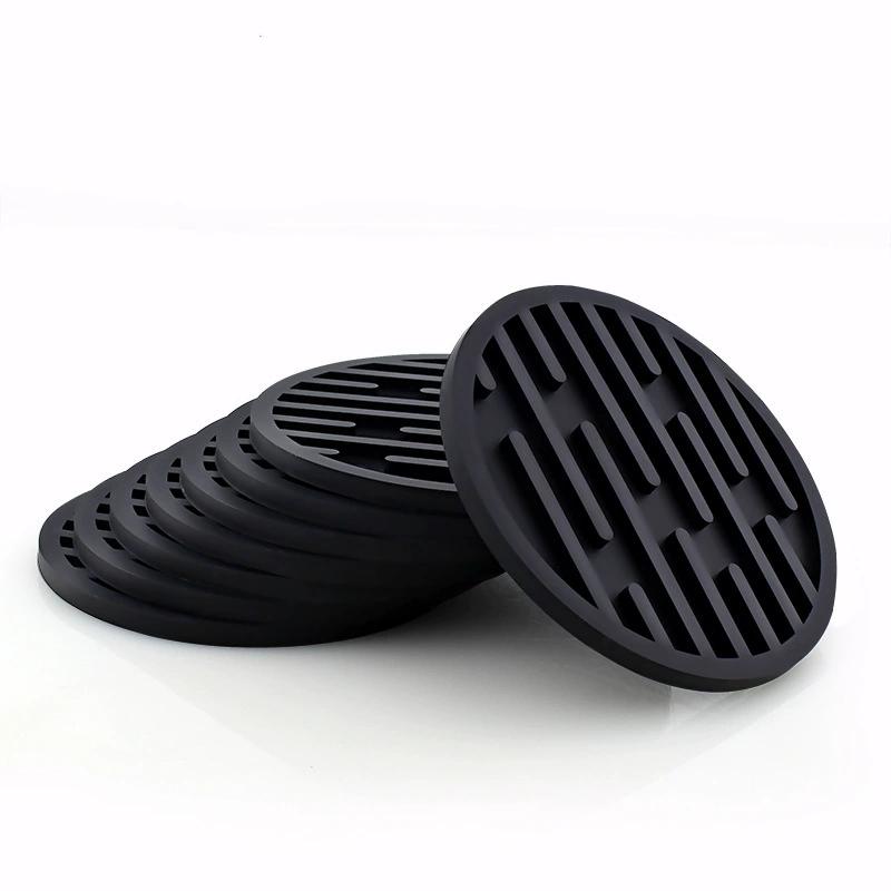 10cm Silikon Untersetzer Rund Hitzebeständig Gummi Kaffeetasse Matte Tee Getränke Tasse Glas Getränkehalter Pad Deko Tischmatte