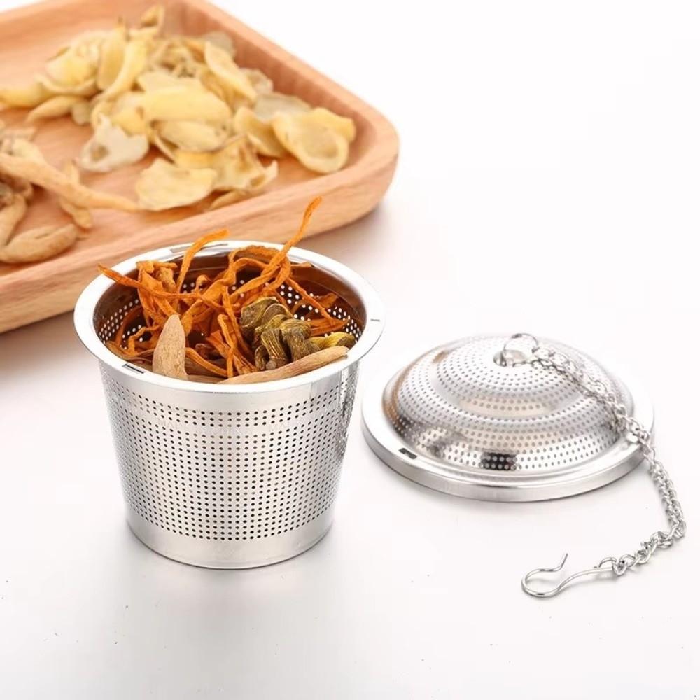 Stainless Steel Mesh Tea Infuser Reusable Coffee Filter Tea Strainer Multi-functional with Lid Tea Infuser Filter