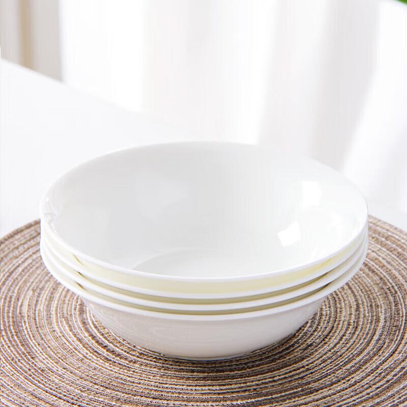 

Leyongtu Pure White Bone China Douli Bowls