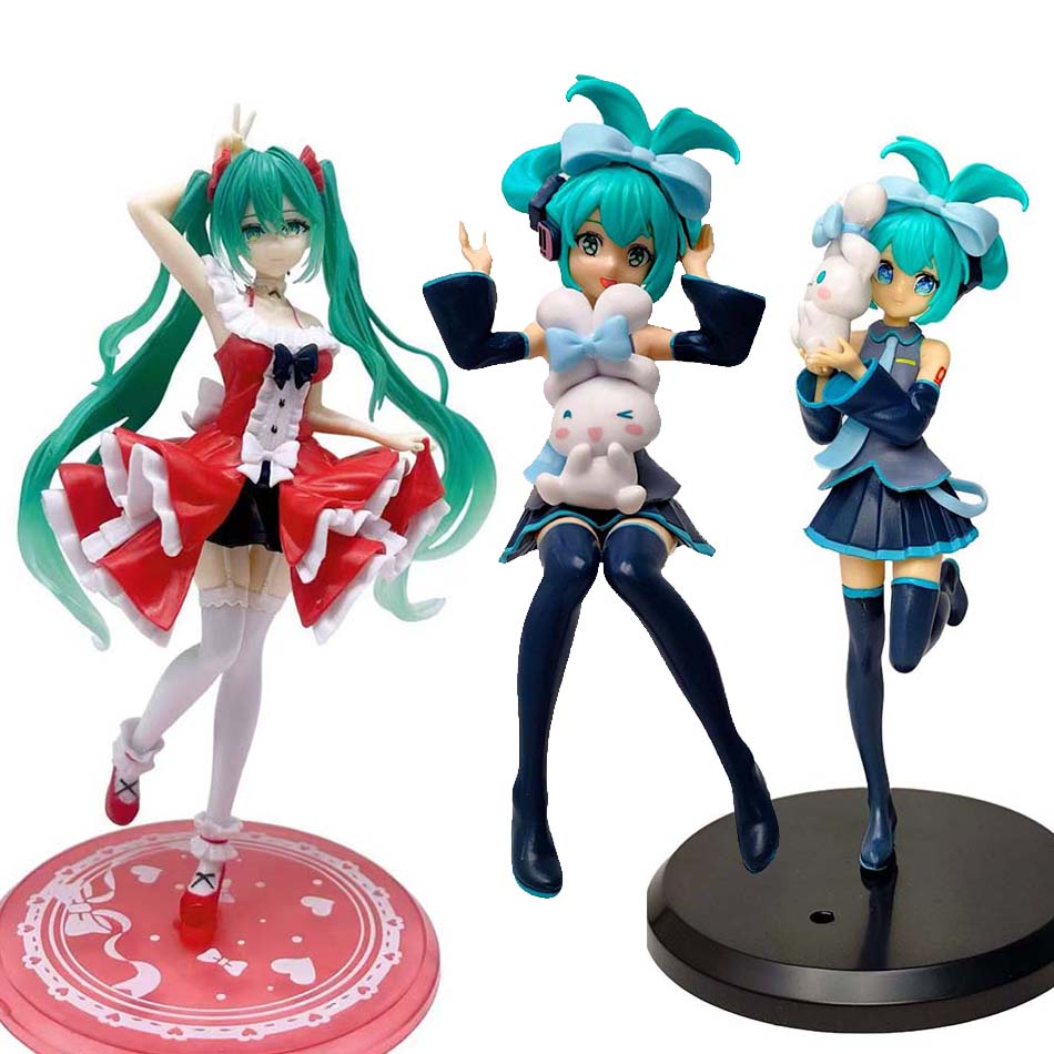 Anime Hatsune Miku 19CM Little Devil Raccoon Action Figure Model Toys Cute Action Model PVC Collection Desktop Accessories Gift