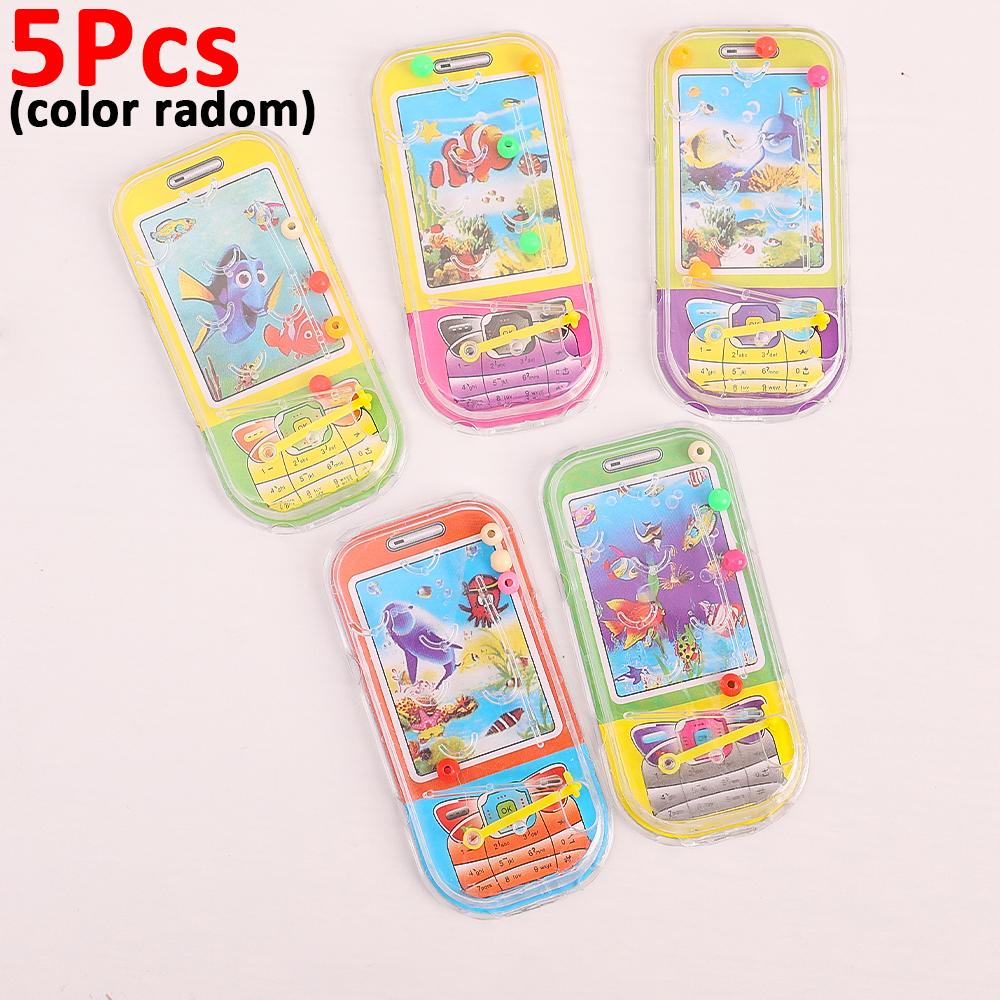 5/1Pcs 3D Mini Pin Ball Puzzle Cartoon Fish Maze Games Boards For Kids Early Educational Toys Gifts Portable Retro Puzzle Toy