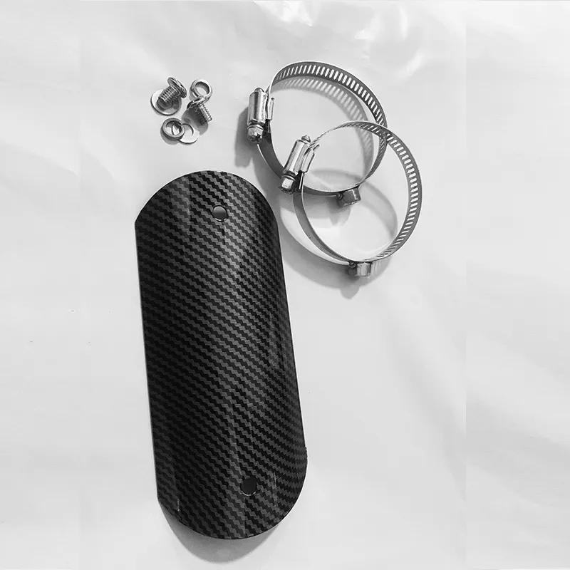 Universal Motorcycle Exhaust Pipe Protector Carbon Fiber Style Heat Shield Cover Guard Anti-scalding Cover