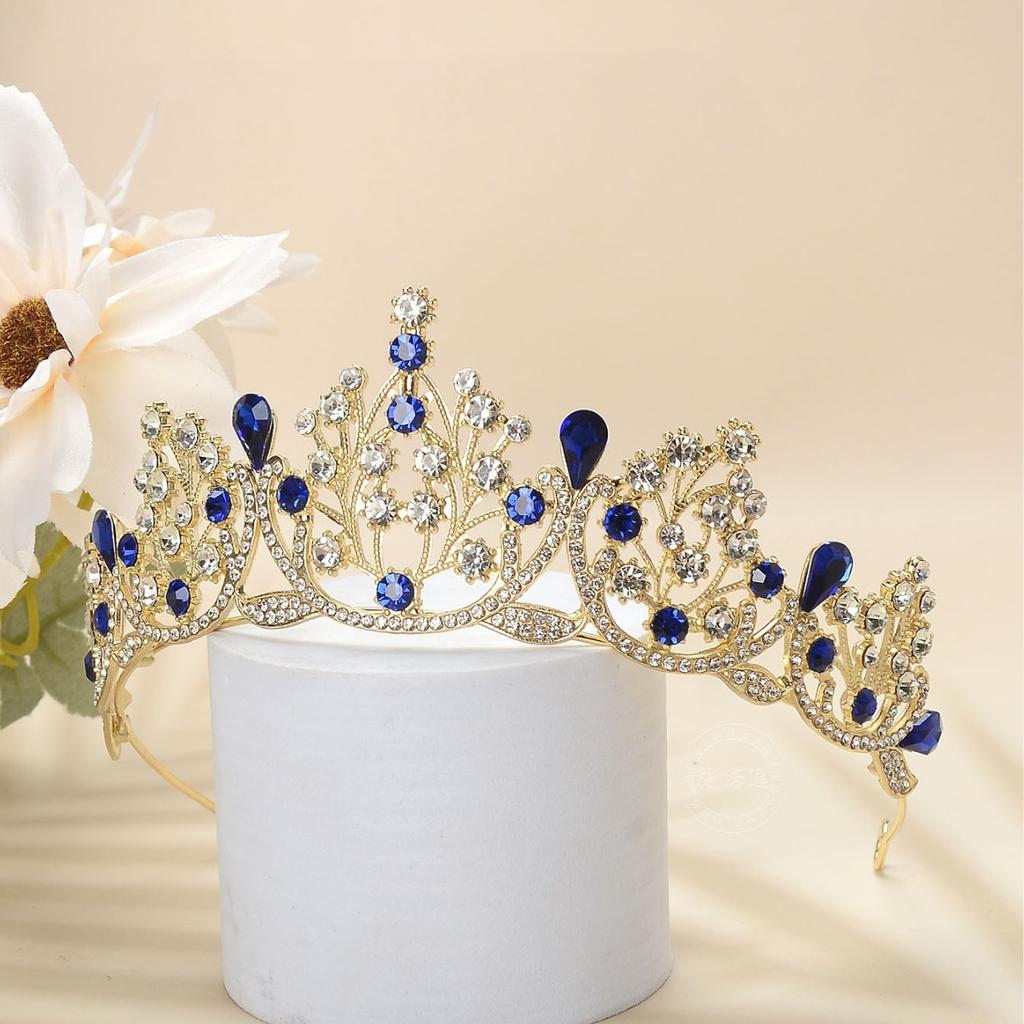 Braut Tiara Krone, eleganter und modischer Legierungs-Strass-Schmuck, Haarschmuck, Haarkrone