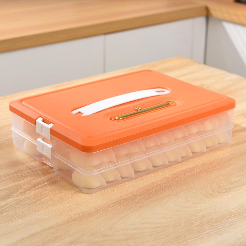 Portable Dumpling & Wonton Fresh-Keeping Lunch & Storage Box with Timing Feature