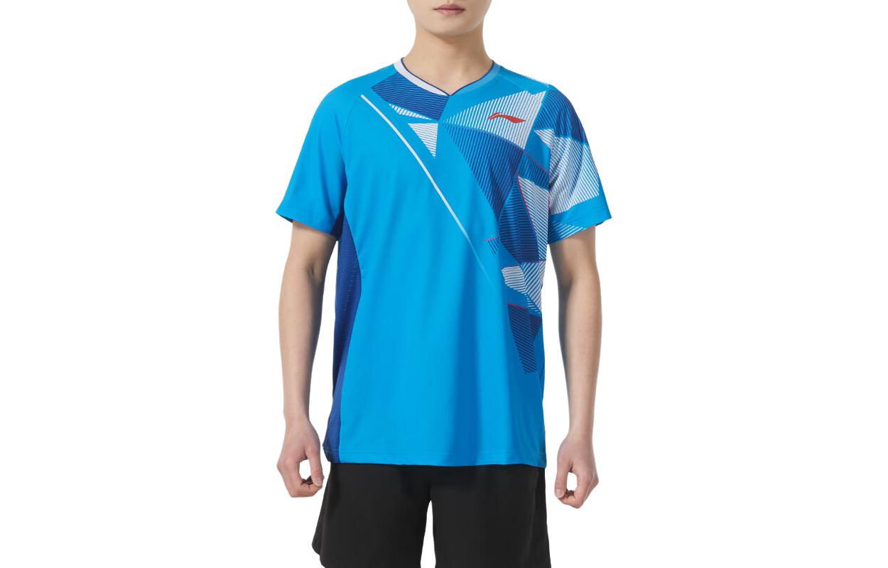 Li Ning Badminton Collection T Shirt Unisex Blue AAYU139-4 3XL