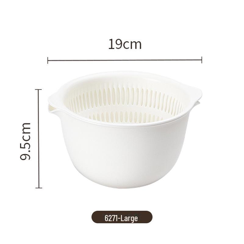 

Компактная двухслойная корзина для слива для кухонной мойки — идеально подходит для мытья фруктов, овощей и риса