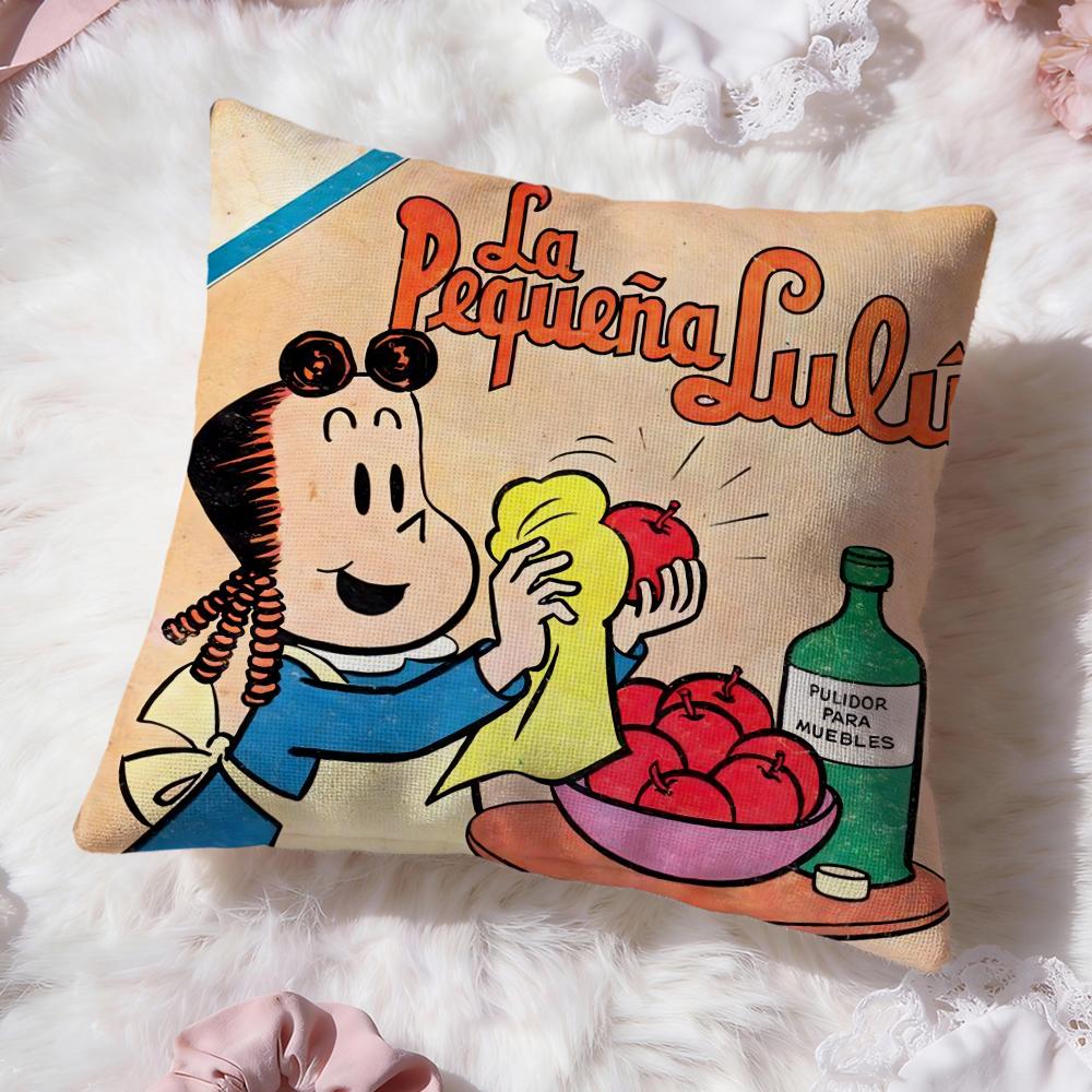 

The Little L-Lulu Show Cushion Cover Premium Comfort Reversible Pillow Cove -Two in One Design for Any Room & Car Interior 30cmx30cm