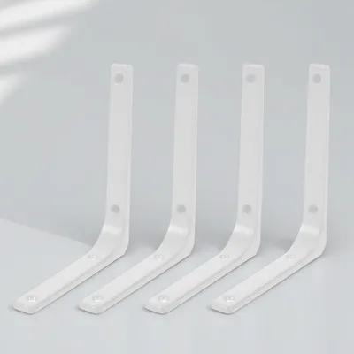 4Pcs Industrial L Shape Brackets Sturdy Wall Mounted Shelf Holder for Living Room Bedroom DIY Floating Shelf Project