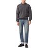 Levis Simple Comfortable Casual Loose Relaxed Ribbed Crew Neck Long Sleeve Knit Sweater Men Sweater Black 003TG-0000
