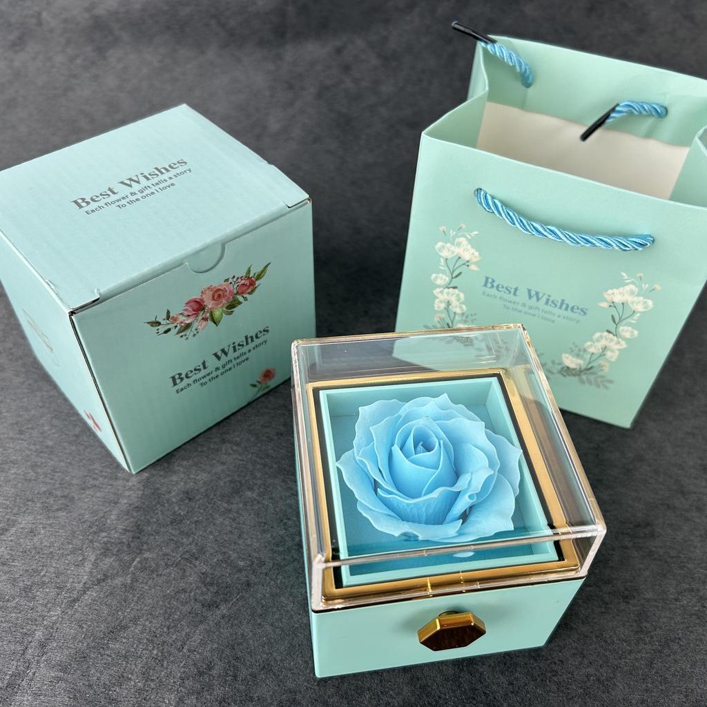 Valentine's Day Rotating Soap Flower & Jewelry Gift Box