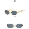 Damen Sonnenbrille, ovale kleine Rahmen Sonnenbrille, Herren- und Damenmode Sonnenbrille
