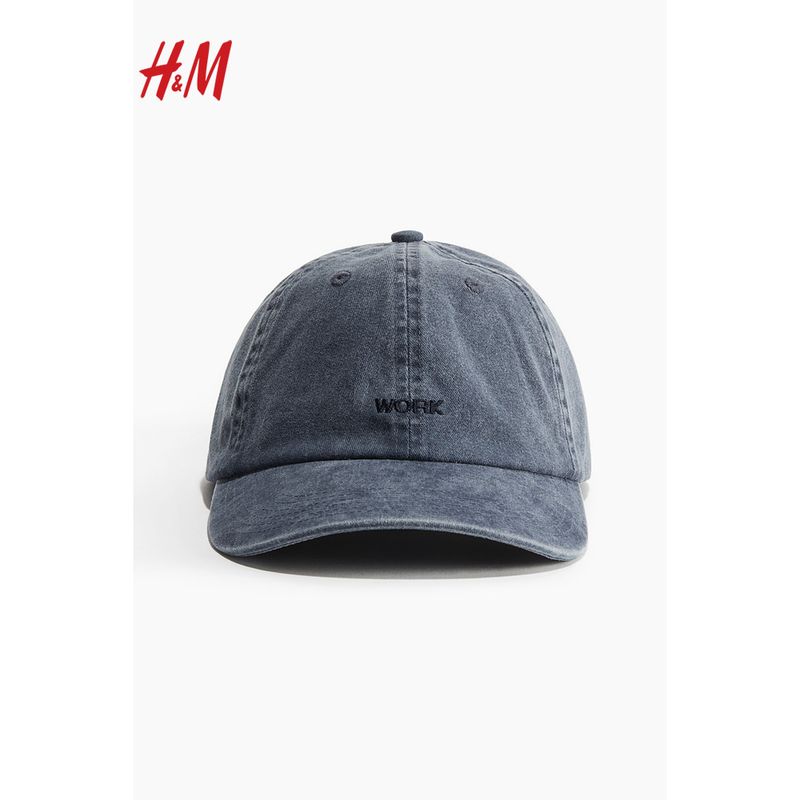 

HM Men s Hat 2025 Summer New Fashion Outdoor Sunshade American Baseball Embroidery Brim Hat 1048567 Dark blue/Work 56-62cm