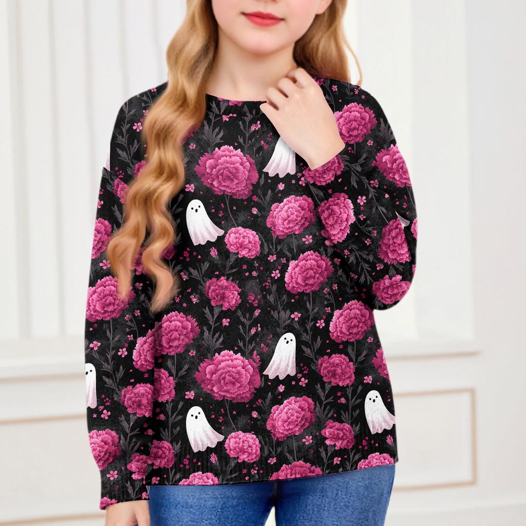 Halloween Day Sweatshirts For Children Boys And Girls Knit Sweater Cute Shirt Fall Crewneck Pullover Tops