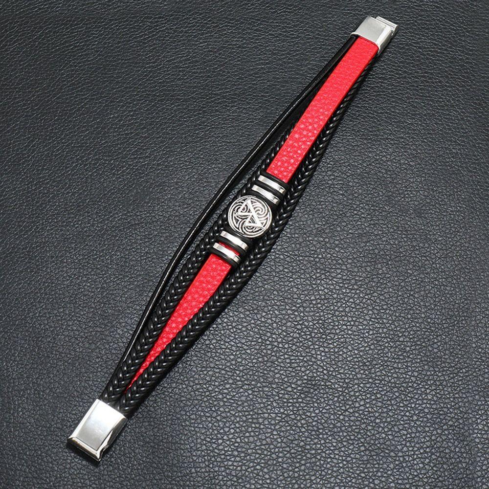 Multilayer Leather Bracelet Alloy Wrist Jewelry Trendy Braided Chain Bracelet  Men
