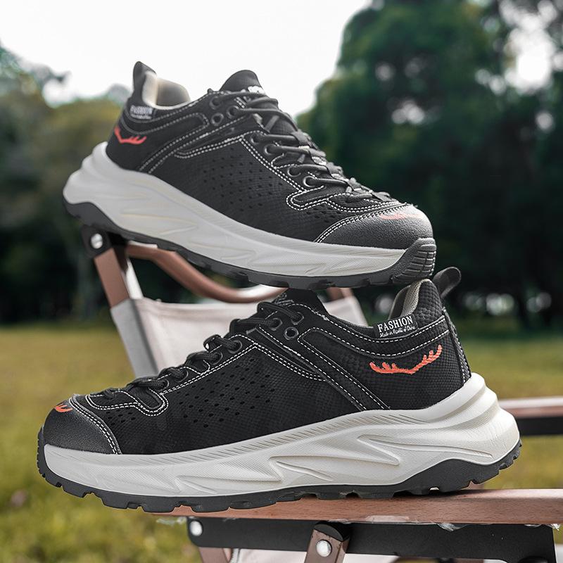 

New autumn and winter new outdoor breathable casual shoes men s shoes fashion versatile sports hiking shoes 39 чёрный
