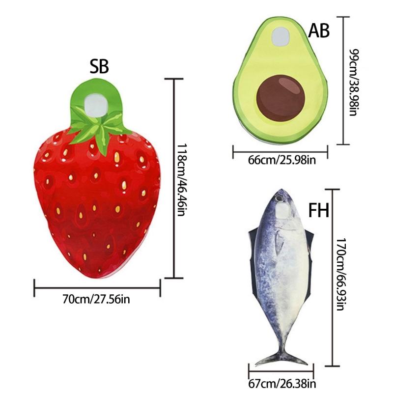 Bequemes Erdbeer/Avocados/Fisch Outfit Partydekoration Rollenspiel-Outfit Geschenk für Erwachsene Kinderpartys Veranstaltung