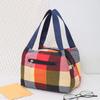 Women Fashion Zipper Oxford Cloth Bag Waterproof Casual Lunch Box Lightweight Vegetable Shopping Bag