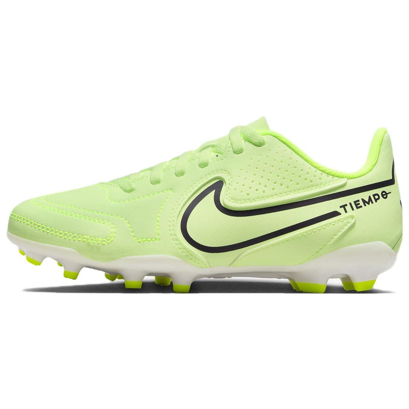 Nike Кроссовки для детей Nike Tiempo Legend 9 Club MG GS Luminous Pack Зеленый Barely-Volt Белый Summit-White DA1331-705 36