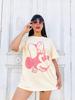 Summer Trendy Disney Minnie Mouse Graphic Tshirt Women Casual Loose Short Sleeve Tee Cotton Tops Streetwear Cartoon Y2k Clothes