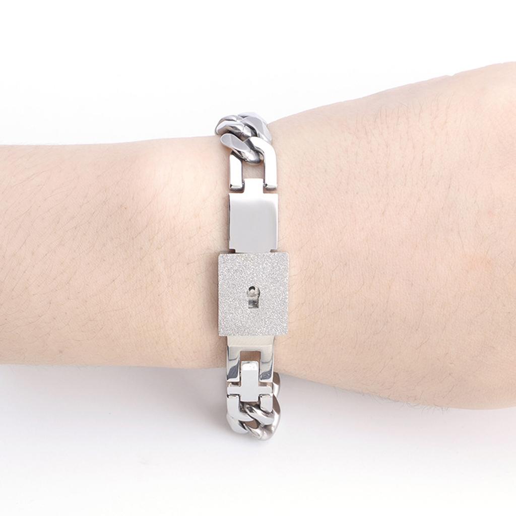 Edelstahl-Schloss für Schlüssel-Armbänder 2x Passende Armbänder Geschenk für Cou