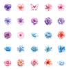 New 50 Colorful Flowers Butterfly Mixed and Fresh Stickers Girls' Heart No Repeat Hand Account Decoration Stickers