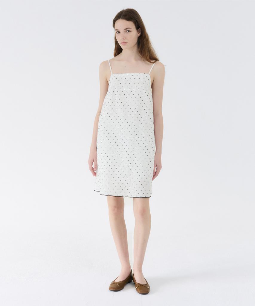 Gbh Apparel Strap Mini Dress / White Dot