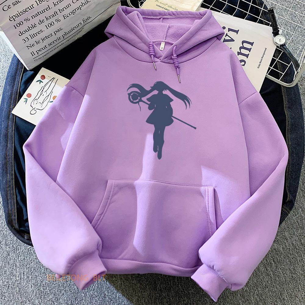 Sousou No Frieren Manga Herren Kapuzenpullover Jungen Harajuku Mädchen Hip Hop Pullover Ausgefallenes Musikgeschenk Lässiger Lockerer Bequemer Pullover