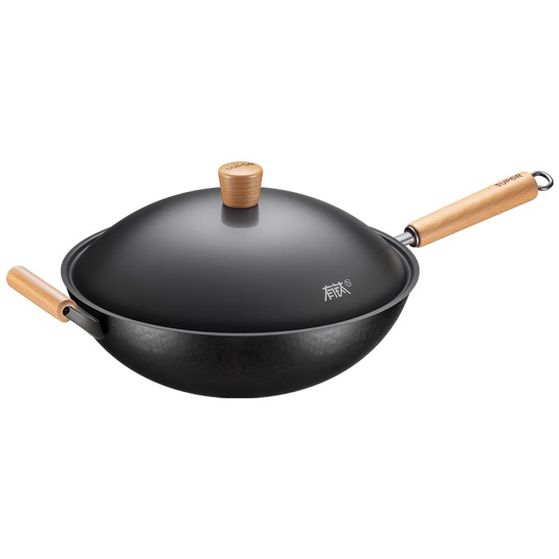 SUPOR 34cm Hammered Titanium-Iron Wok