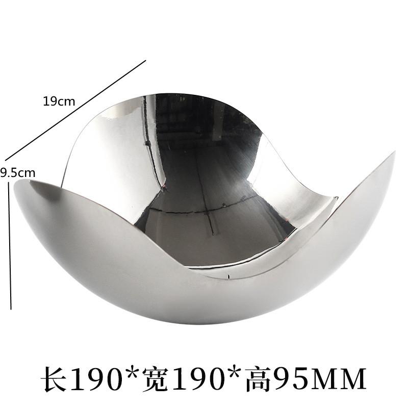 Stainless Steel Plates, Bowls, Modern Art Triangular Curved Fruit Plates, Living Room Decorations, Kitchen, Storage Trays