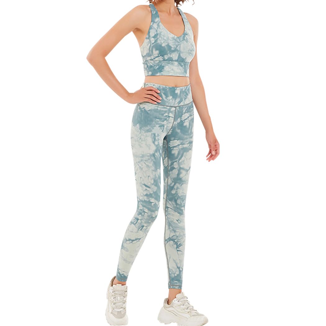 

DAYCLOSET Одежда для йоги Бюстгальтер и леггинсы с yoga148 Размер Женский комплект, Чашки, Легкий, (Грин, М) зелёный