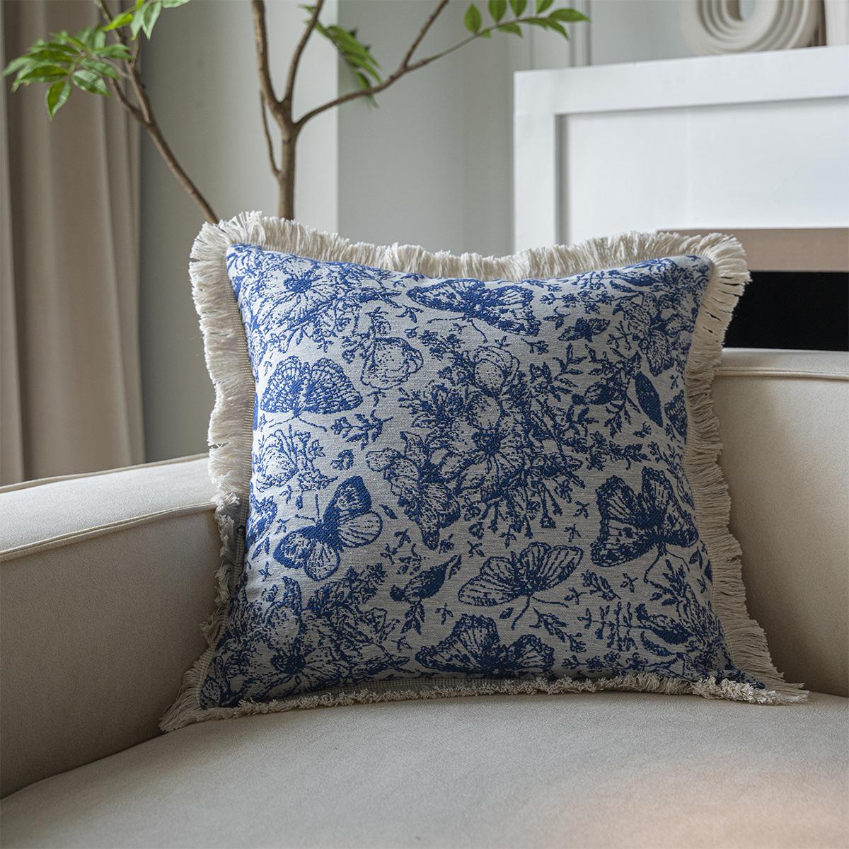 

Cushion Cover American Jacquard Multi-color Sofa Pillow Headboard Cushion Living Room Chair Car Backrest Pillowcase Without Core 45x45CM