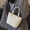 Wholesale and Popular Exquisite Lychee Pattern Simple Portable Bucket Bag Women's High-end Texture Versatile Commuter Casual Messenger Bag