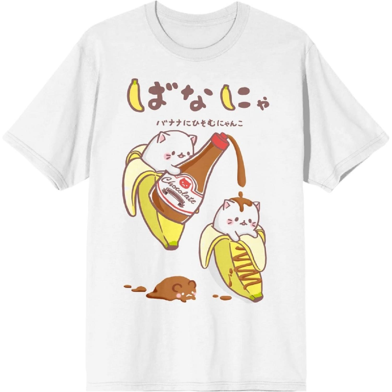 Bioworld Bananya Сироп Шоколадный Мужская Белая Футболка S белый