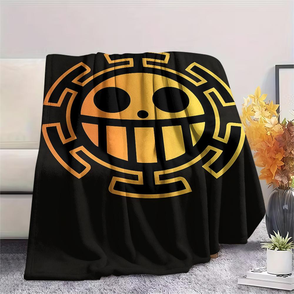 One Piece Character Print Flannel Blanket,High Quality Comfortable for All Seasons,Home Decor,Warmth and Comfort,Perfect for Christmas Gifts