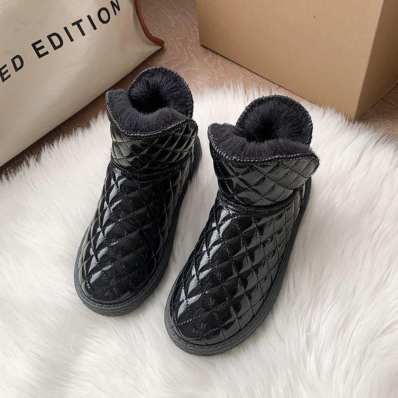 Snow boots women's winter velvet thickened boots new fur integrated waterproof warm cotton shoes