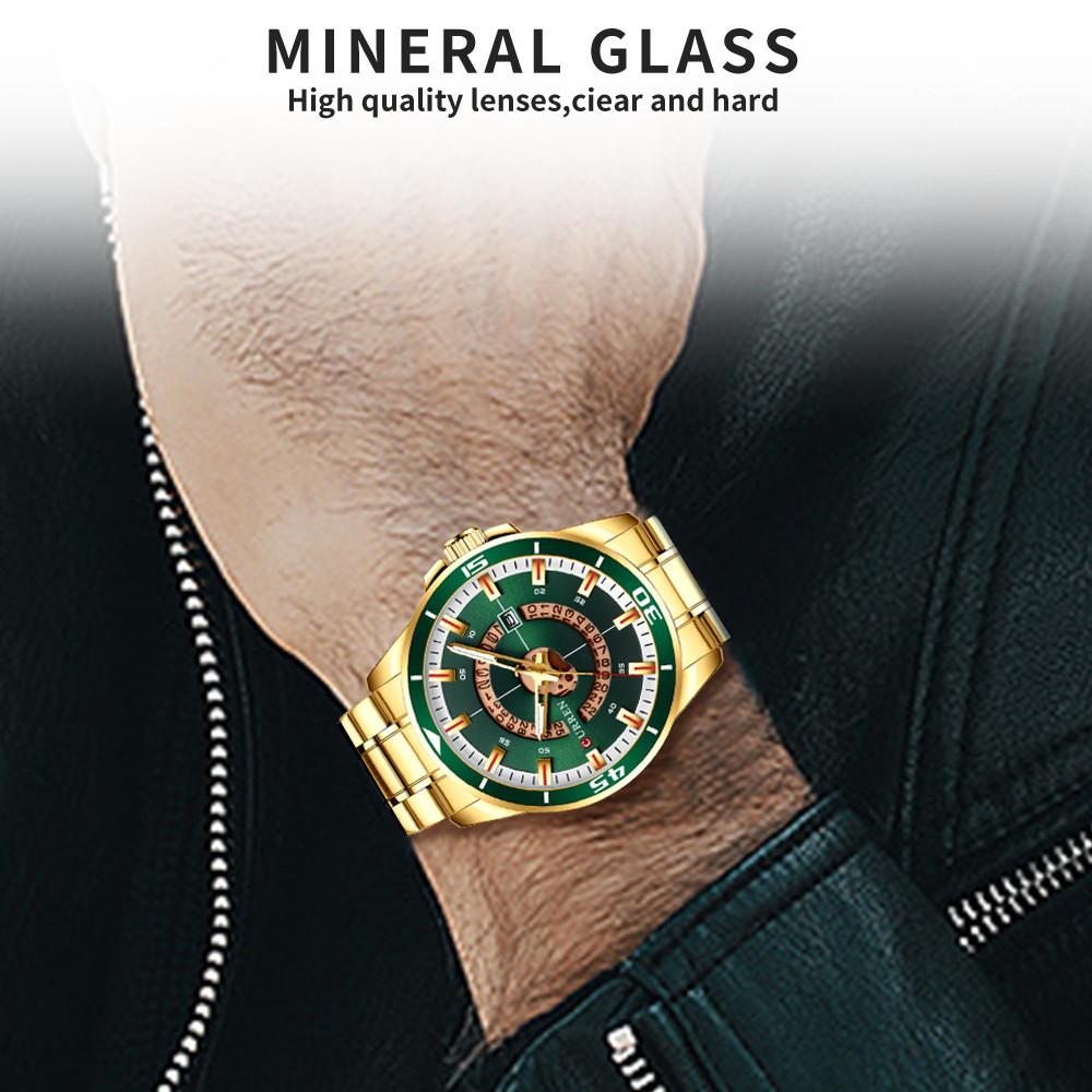 CURREN Stainless Steel Men's Watch Fashion Design Quartz Wristwatch with Date Clock Male Reloj Hombre Watch Men