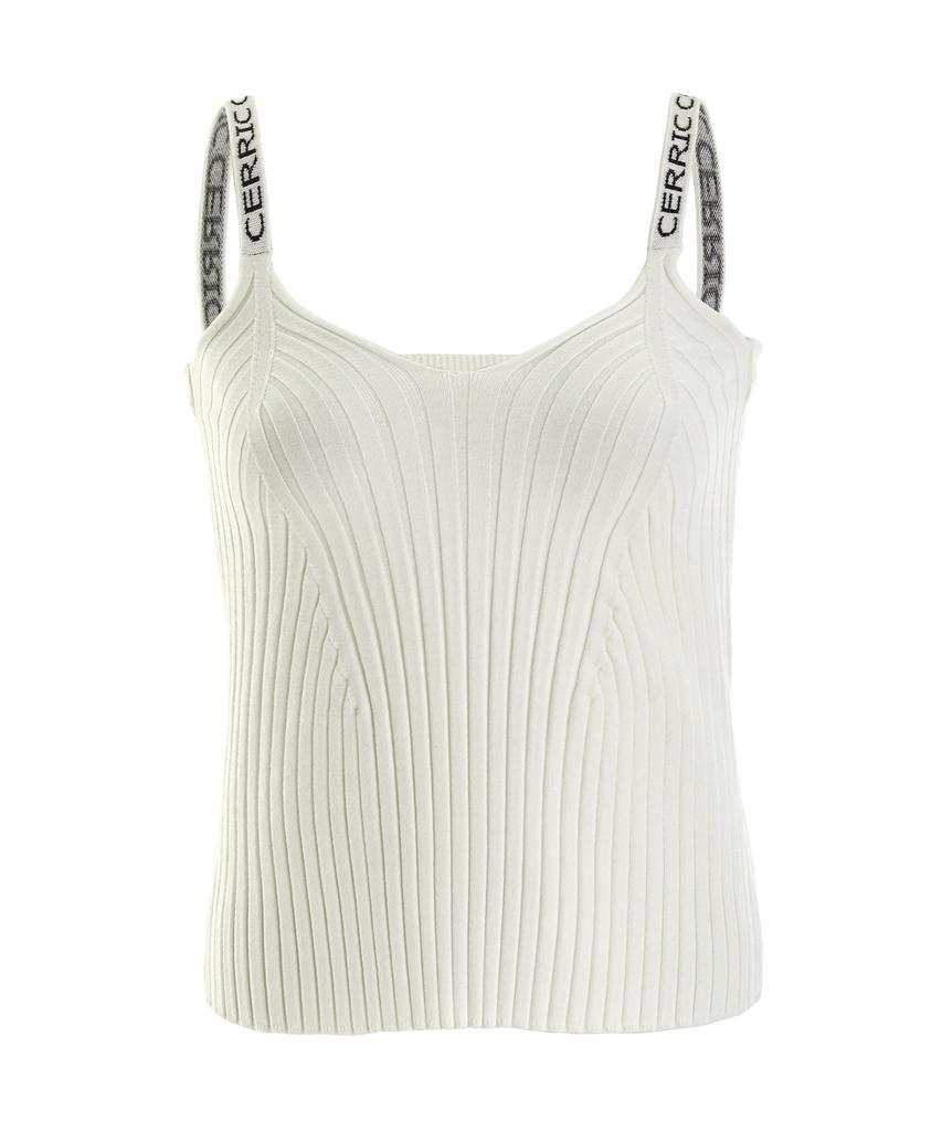 CERRIC Jacquard Strap Sleeveless / Ivory