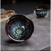 Cuptor chinezesc Schimbare ceașcă de ceai din ceramică Jianzhan, ceașcă de ceai cu glazură retro Temmoku, ceramică albastră, bol de ceai pentru acasă, ceai, cești master