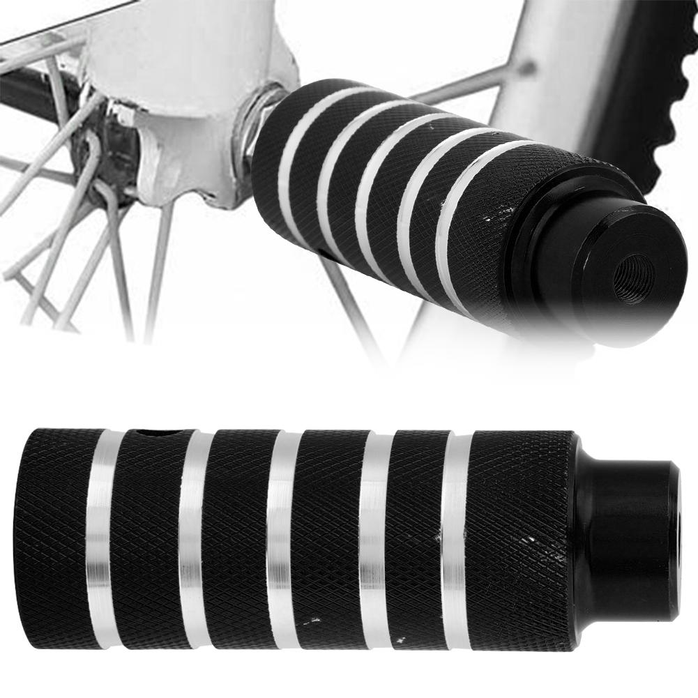 Rower Metal Heavy Duty Foot Stand Kołki Tylne kołki kaskaderskie Podnóżek Akcesoria rowerowe (czarny)