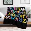 ALPHABET COLLECTION Throw Blanket Multi Purpose Soft Warm Blanket for Home Travel
