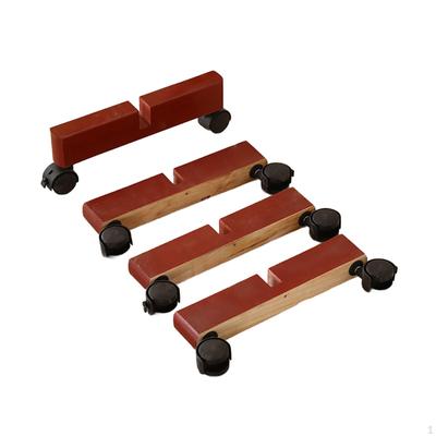 4 Stück Sichtschutzhalter Stützfüße Holzsockel Dekoration Trennwand