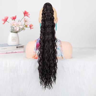 Ponytails Long Deep Wave Curly Hairstyle Ponytail Hair Extension Claw Clip On Hair Tail Synthetic Hairpiece For Women Daily Use