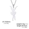 Dancing Ballerina Dancer Ballet Pendant Necklace for Women Stainless Steel Neck Chains Aesthetic Jewelry Gift In