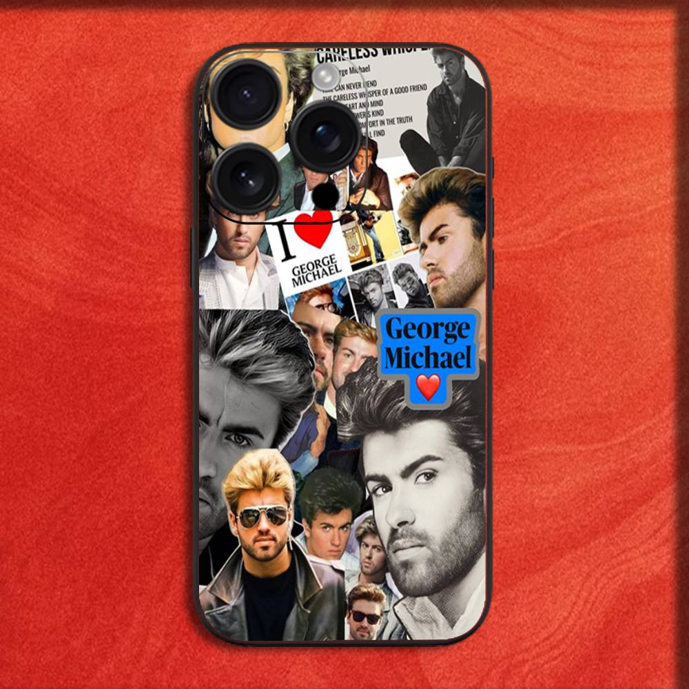 Singer G-George Michael Phone Case For iPhone 16,15,14,13,12,11,Pro,XS,Max,XR,Plus,E,Mini Black Shockproof Cover