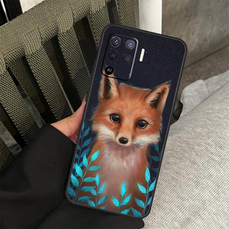 Cartoon Tier Fuchs Hülle Für Oppo A80 A60 A40 A94 A54 A98 A78 A18 A38 A58 A16 A76 A96 A17 A77 A74 A57S A15 Abdeckung