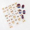 5D Nail Art Relief Nail Sticker Ribbon Bow Nail Decoration Manicure Tool For Nail Salon Self Adhesive DIY Decals For Fall Winter