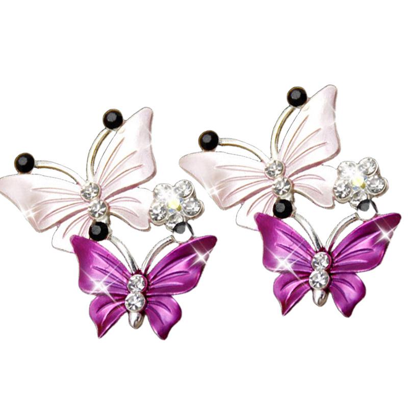 Car Air Outlet Perfume Clip Exquisite Diamond-studded Butterfly Air Conditioning Air Outlet Jewelry Goddess Car AromatherapyClip